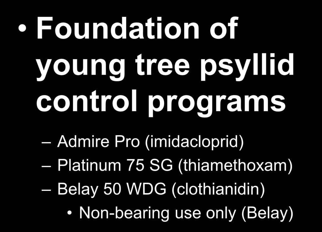 Soil-applied neonicotinoids Foundation of young