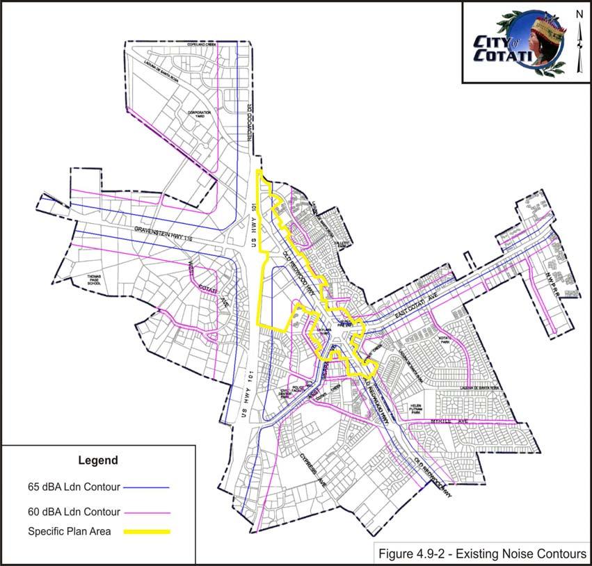 NOISE Cotati Downtown Specific Plan Existing noise levels within the City were surveyed and evaluated in 2005 using long-term noise measurements (over a continuous 24-hour period) 2.