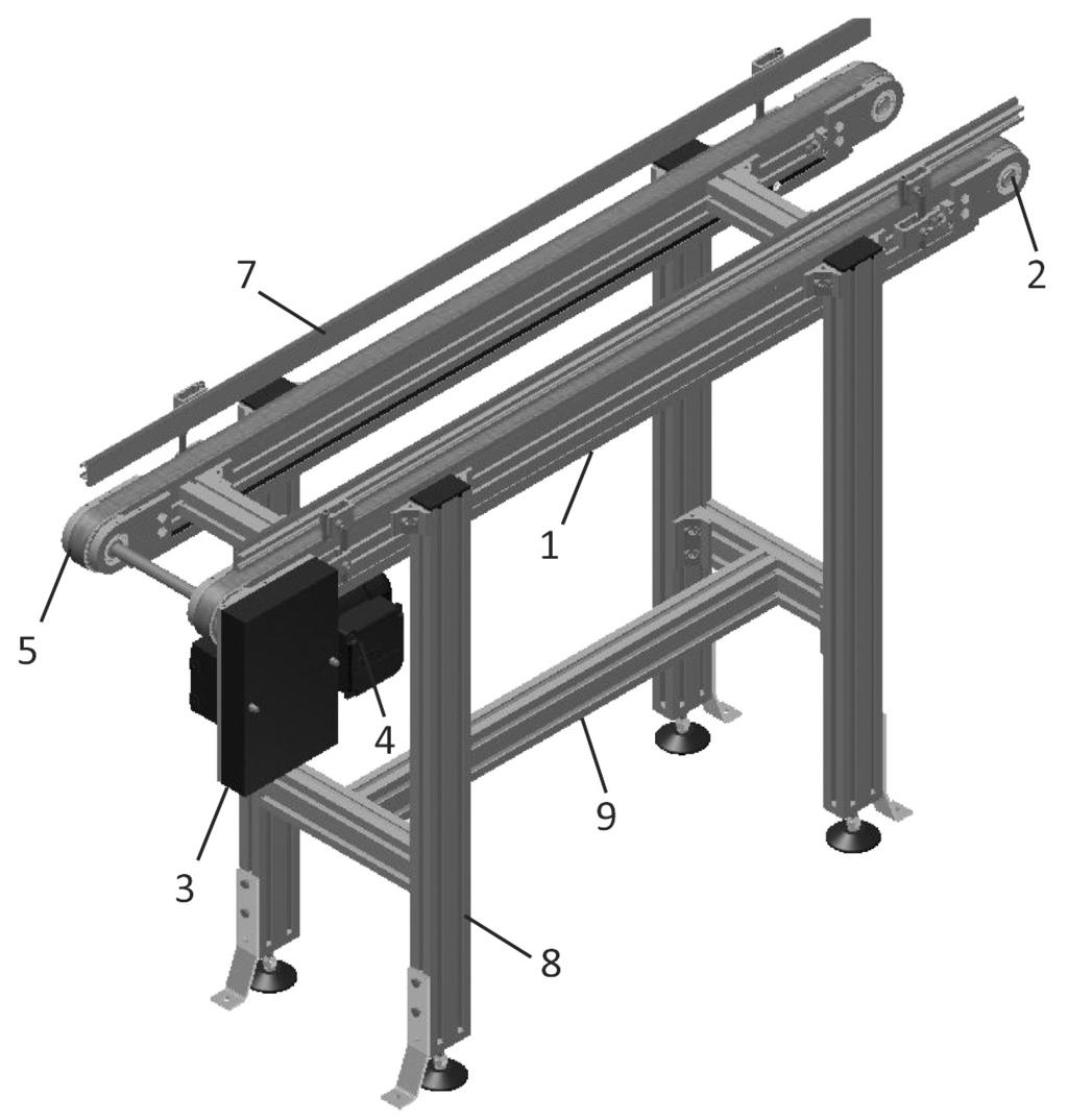 Technical Documentation 3 CONVEYOR DESCRIPTION (CONT.) 3.2 Conveyor Components The has many typical conveyor components. Below is a description of the basic parts and options for the conveyor.