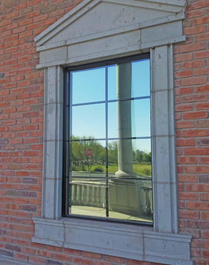 much less structural support GFRC trim accentuates every window, door and arch. requirements.