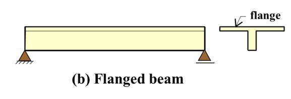 a Simply Supported Flanged Beam under