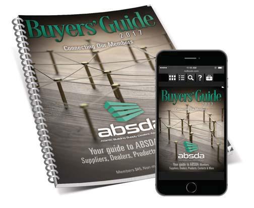 The ABSDA Buyer's Guide The annual ABSDA Buyer's Guide is a spiral bound 5.5'' x 8.