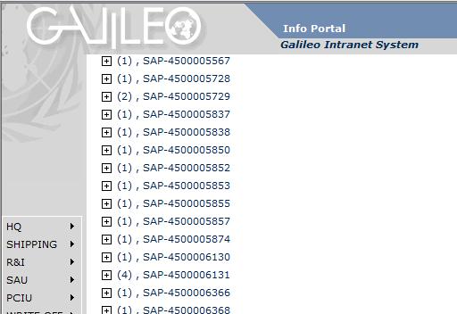 View Information Packet in Galileo The Receiving User continues the Goods Receipt process by logging into