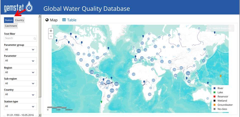The GEMS/Water programme: Data Centre GEMS/Water promotes and supports water
