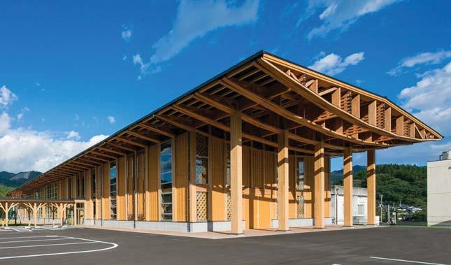 1. Sumita Town Hall with Lens shaped Truss Structure (Sumita Town, Iwate) - Floor area: 2,883.
