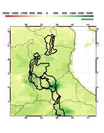 Here we demonstrate predictive products that indicate the increasingly stressful climatic conditions likely to occur over coming decades across the lake watersheds, with potentially severe impacts