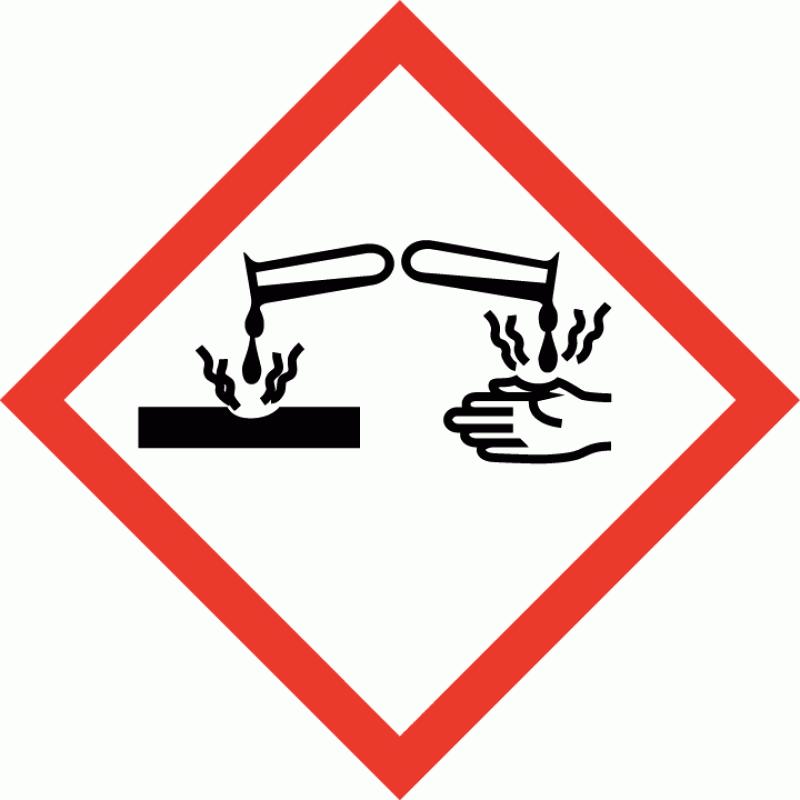 Pictogram Signal word Hazard statements Precautionary statements Contains Supplementary precautionary statements Danger H315 Causes skin irritation. H318 Causes serious eye damage.
