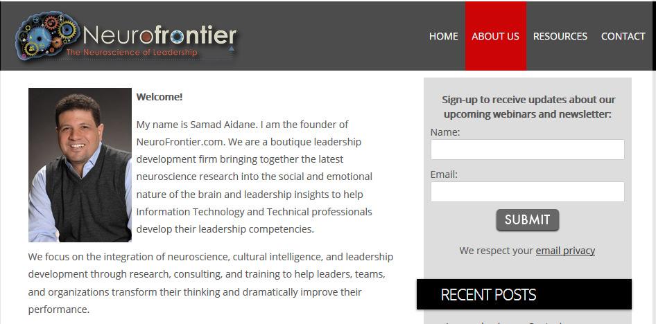 Register to here so we can stay in touch: www.neurofrontier.com 34 Contact Information Samad Aidane Website: NeuroFrontier.com Email: samad@neurofrontier.