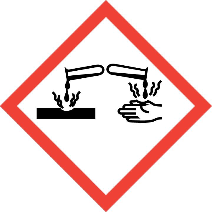 GHS Classification: Skin Corrosion/Irritation Category 1A, Serious Eye Damage/Eye Irritation Category 1, Specific Target Organ Systemic Toxicity (STOT) - Single Exposure Category 1, Flammable Liquid