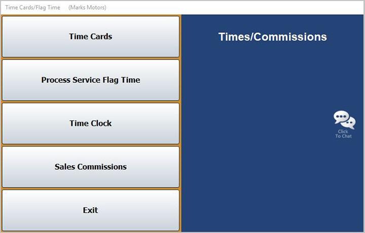 Dealership Payroll Time Cards Chapter 9 Chapter 9 Time Cards The Times/Commissions button opens the Times/Commissions