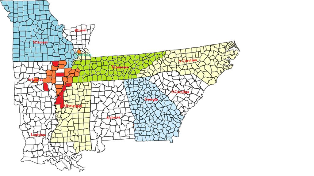 Map of Confirmed PPO- R locations by County in the