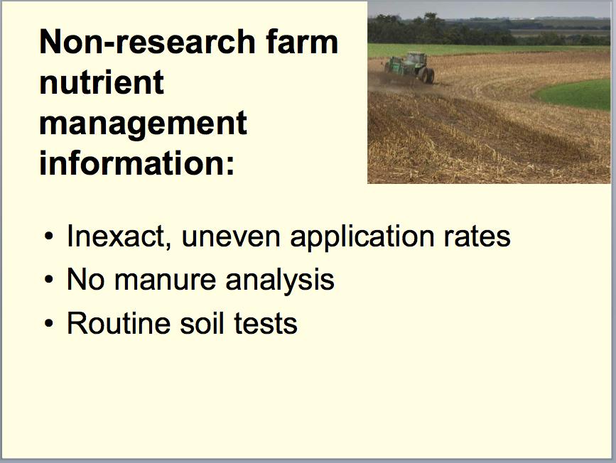 While calculating the P Index on these fields, we encountered some input information issues that are common for nutrient management planning on real fields.