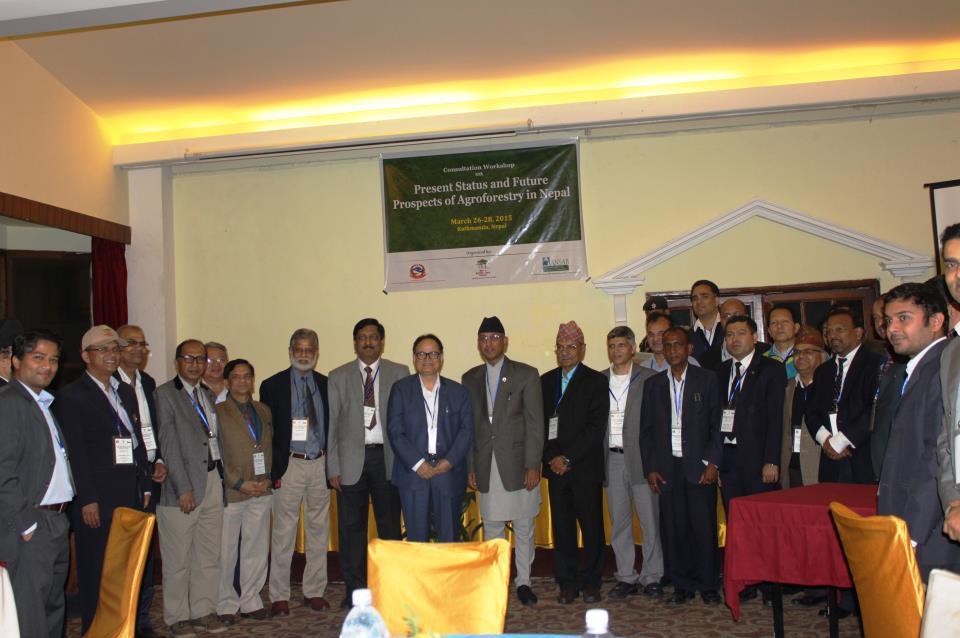 A group of participants with Honourable Minister of Forests
