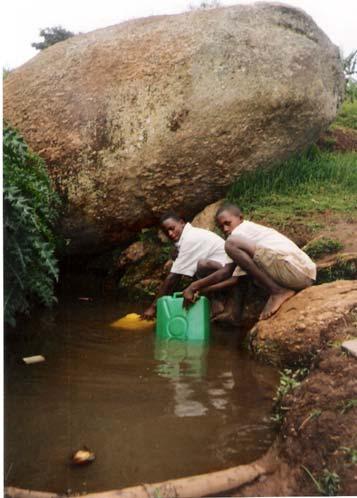 improved water sources Hundreds of