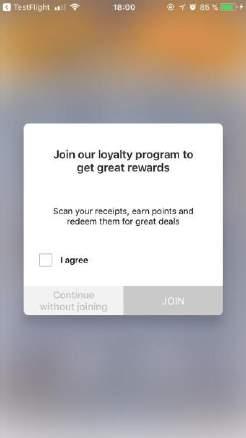 SCAN RECEIPTS AND GET REWARDS Scanning of receipts is available via