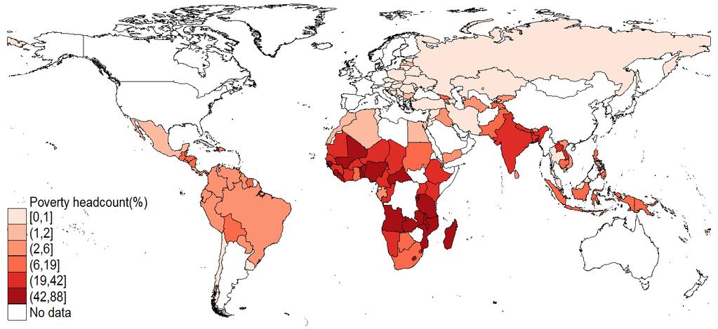 Africa: Poverty and Inequality An estimated 42% of Africans lived