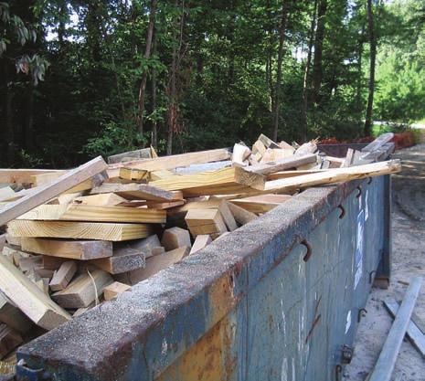 SCIENCE & GLOBAL ISSUES/BIOLOGY SUSTAINABILITY The life cycle of this wood waste could be extended if it were recycled or repurposed instead of being placed in a landfill.