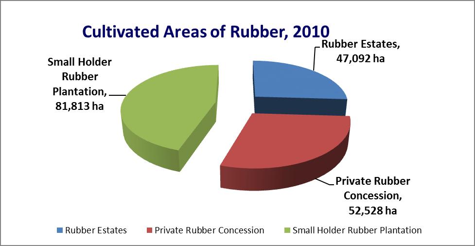 I- Agriculture Sector in Cambodia Rubber Production In 2010, the total of Cambodian rubber plantations covered on 181,430 hectares, an increase of 39.