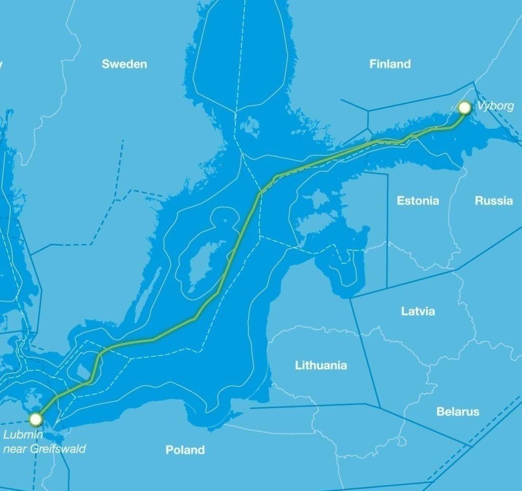 Energy Infrastructure for Europe Nord Stream > Two parallel offshore pipelines of 1,224 km through the Baltic Sea > Transport capacity 55 bcm per year > A direct and fixed link between Russia s vast
