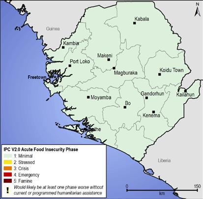NATIONAL OVERVIEW Current Situation Seasonal Progress and Production Since June, seasonal rainfall in Sierra Leone has been above average (> 150 percent of average, according to NOAA).
