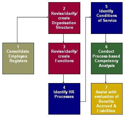 Revising and/or developing an organisational structure that will suit the requirements of the Separated Operational Entity (SOE). Revising and/or creating roles to meet the requirements of the SOE.