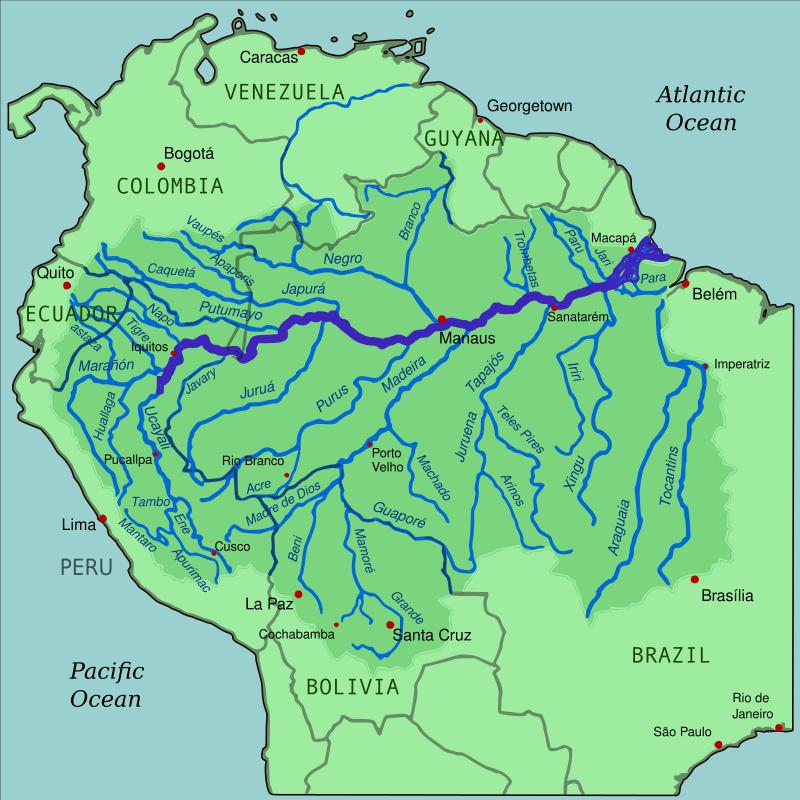 QU: How do human activities disrupt drainage basin processes. AIM: To example and explain the above through examining human uses of the Amazon basin.