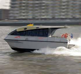 It is handled by one crew member and can carry 12 passengers comfortably. Boarding options are available from the bow and sides.