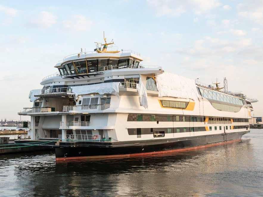 PASSENGER / RORO VESSEL PRINCESS SEAWAYS DOUBLE-ENDED RORO FERRY TEXELSTROOM 162 metres long and with a width of 27 metres, she can accommodate up to 1,460 travelers and 600 cars, and has a selection