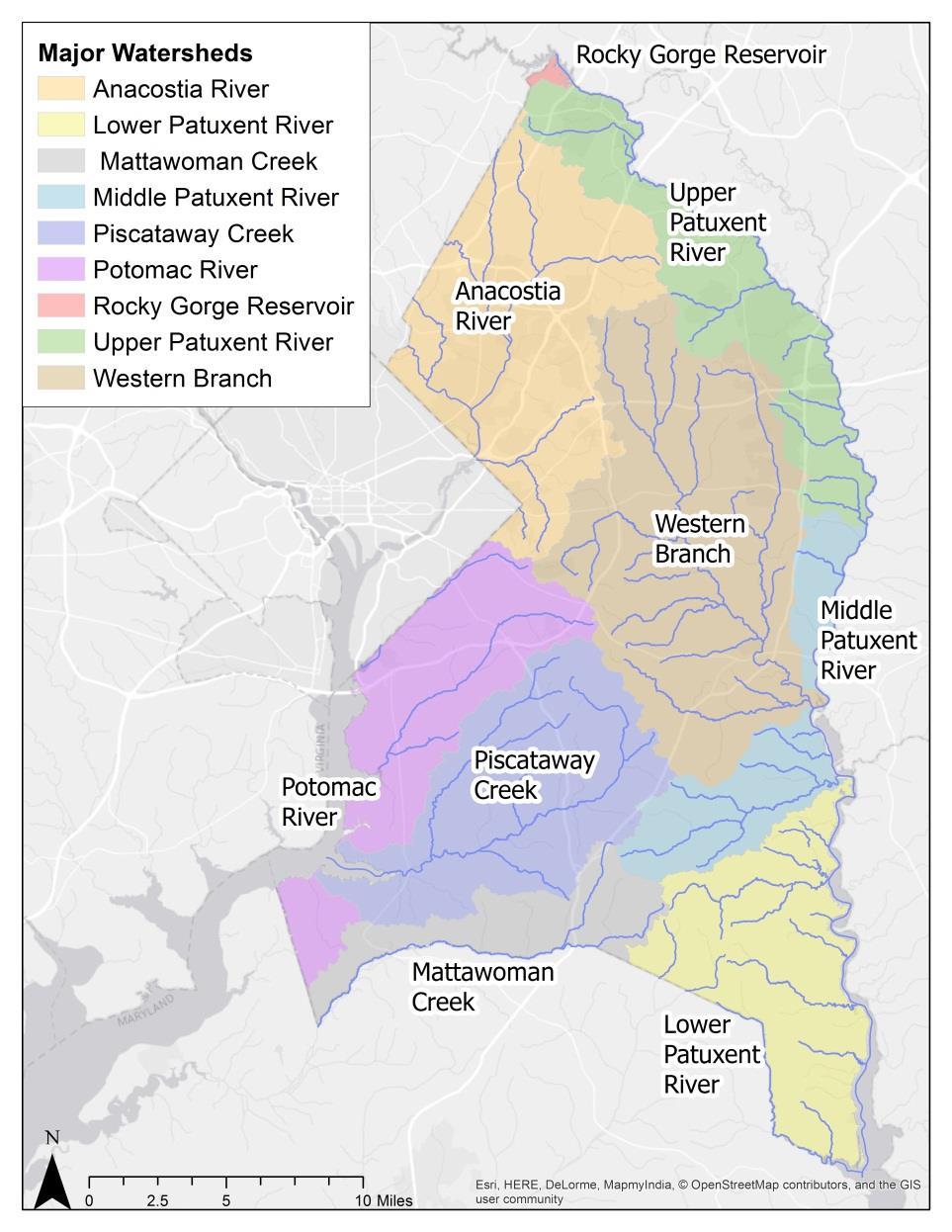 County Watersheds Five Restoration Plans Anacostia River Patuxent River Basin