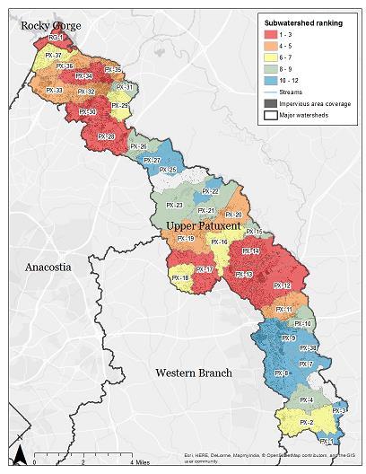 Priority Subwatersheds Priority Upper Patuxent
