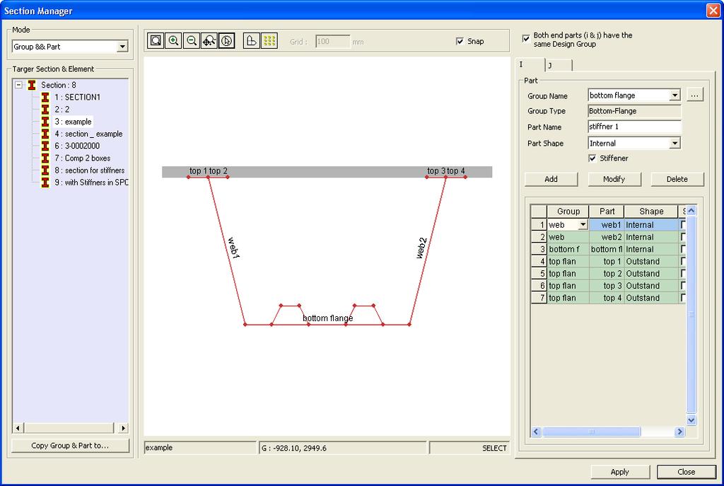 Pre & Post-processing Civil 2011(v1.1)Release Note 3. General Shape of Composite Steel Girder Check as per EN 1994-2:2005 Code check can be performed for any shape of composite section.