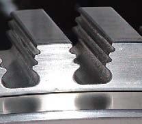 form fit between disc and blade. Small profile tolerances.