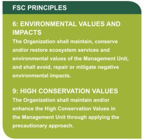FSC Forest certification for Ecosystem Services (ForCES) FSC has enshrined this holistic concept in its core standard, the FSC Principles & Criteria, devoting an entire principle to the maintenance