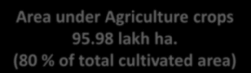 (45%) Pulses 29.61 lakh ha. (31%) Oilseeds 12.60 lakh ha.