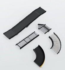 Crossbelt sorters Pallet Flow Belt curves and belt merges Carton Flow Roller conveyors Belt conveyors