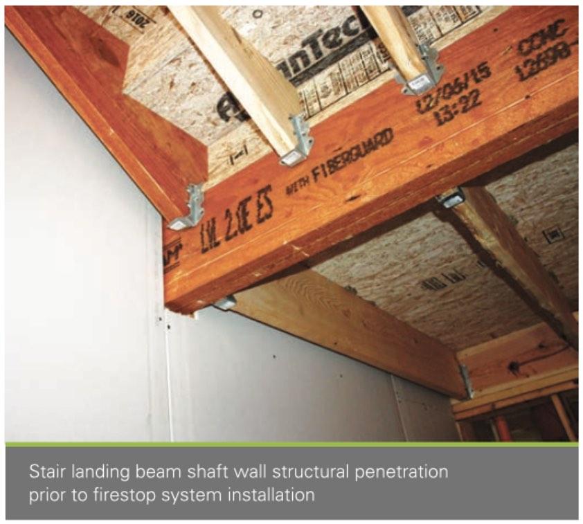 Penetrations in Shaft Walls Some firestopping systems available as tested configurations for wood