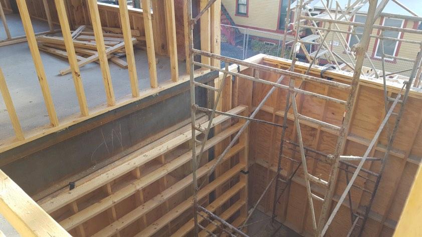 Masonry Shaft Walls Mixing masonry shaft walls with wood floor framing can create several issues: Masonry shaft walls often become part of building s lateral force resisting system This increases
