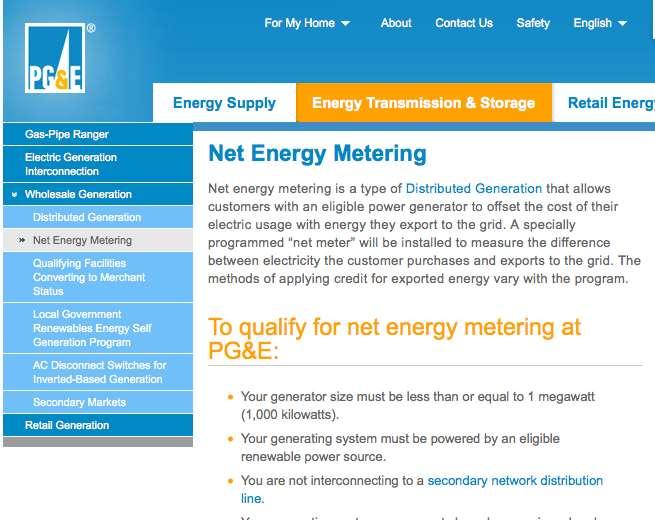 There is a Workable Template: Net Energy Metering generate energy