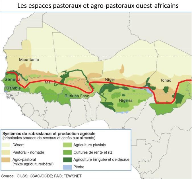 1. THE PRINCIPAL CAUSES OF FOOD AND NUTRITIONAL VULNERABILITY IN THE SAHEL AND WEST AFRICA a) Geographic area Pastoral and agro-pastoral areas in West Africa 1.