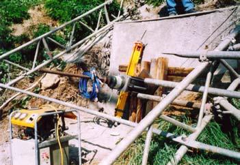 3 The micropiles used consisted of GEWI monobar piles (and anchors) with diameters ranging from 32 to 63.5 mm.
