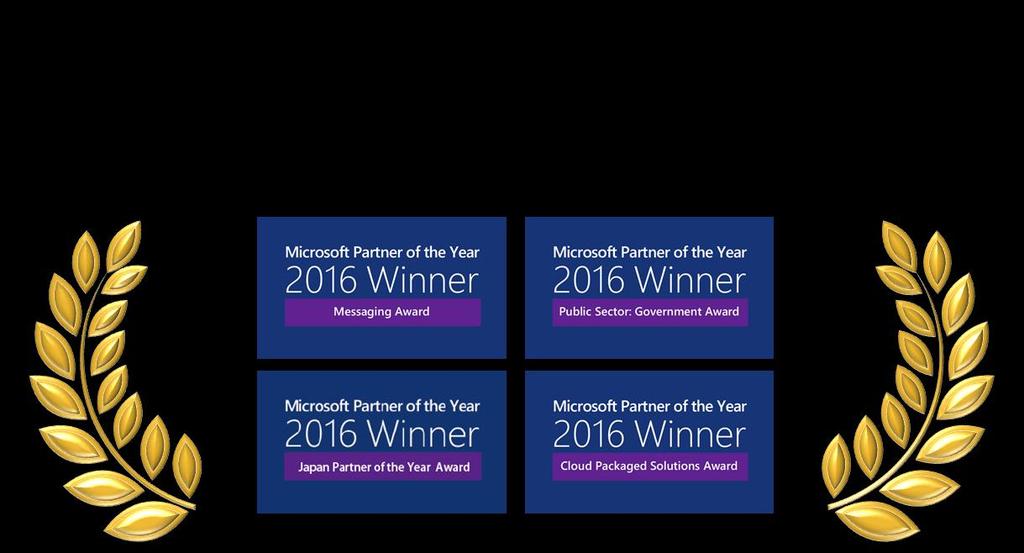External Awards Microsoft s leading partner in the world with four awards in 2016 Country Partner of the Year Award Recognizes SBT s