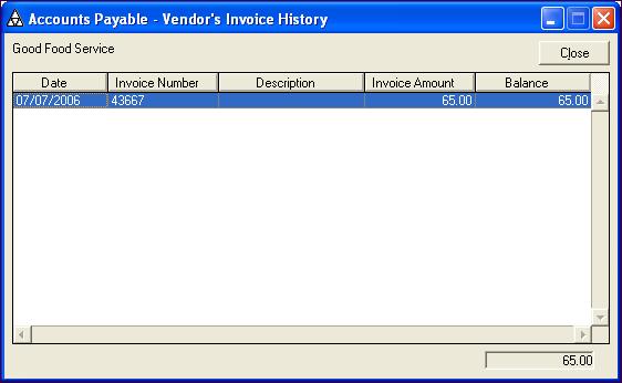 Tip You can also view the vendor s open invoices through the Invoice