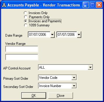 4 Vendor Transaction Reports Lesson 2: Vendor Transaction Reports The vendor transaction report will show all of the transactions for a specific date range for a specific range of vendors.