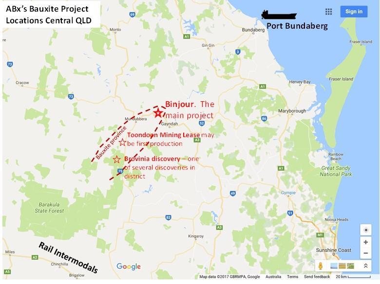 Page 5 Binjour Project Commencing Financial Studies & Marketing Strategy This project area is located inland from Bundaberg, central Queensland, comprising the main project area located at Binjour,