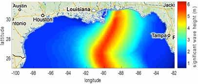 Fig 2. Measured maximum wave height during a storm in the Gulf of Mexico. it is obviously crucial to accurately localise the seizure onset zone.