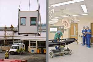 54 Modular endoscopy unit Ensuring project completion date is certain Reducing environmental impact during construction Live working environment limits site operations.
