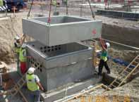 1 Precast concrete service pits Minimising time spent on site Achieving predictability of quality Reducing health and safety risks Reducing environmental impact during construction The work involved