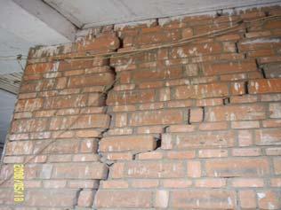 Figure 12 Partial damages caused by unauthorized reconstruction (closing balcony, demolishing and remodeling wall) 4.