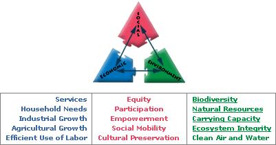 SUSTAINABLE DEVELOPMENT Three pillars of sustainable development