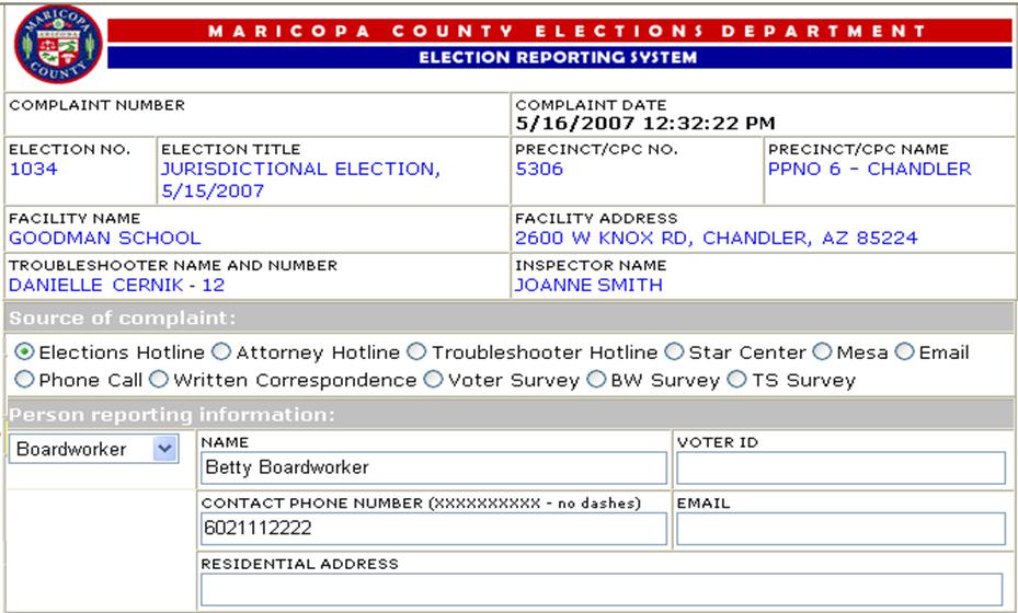 Maricopa County, AZ In-house Reporting System Maricopa collects data